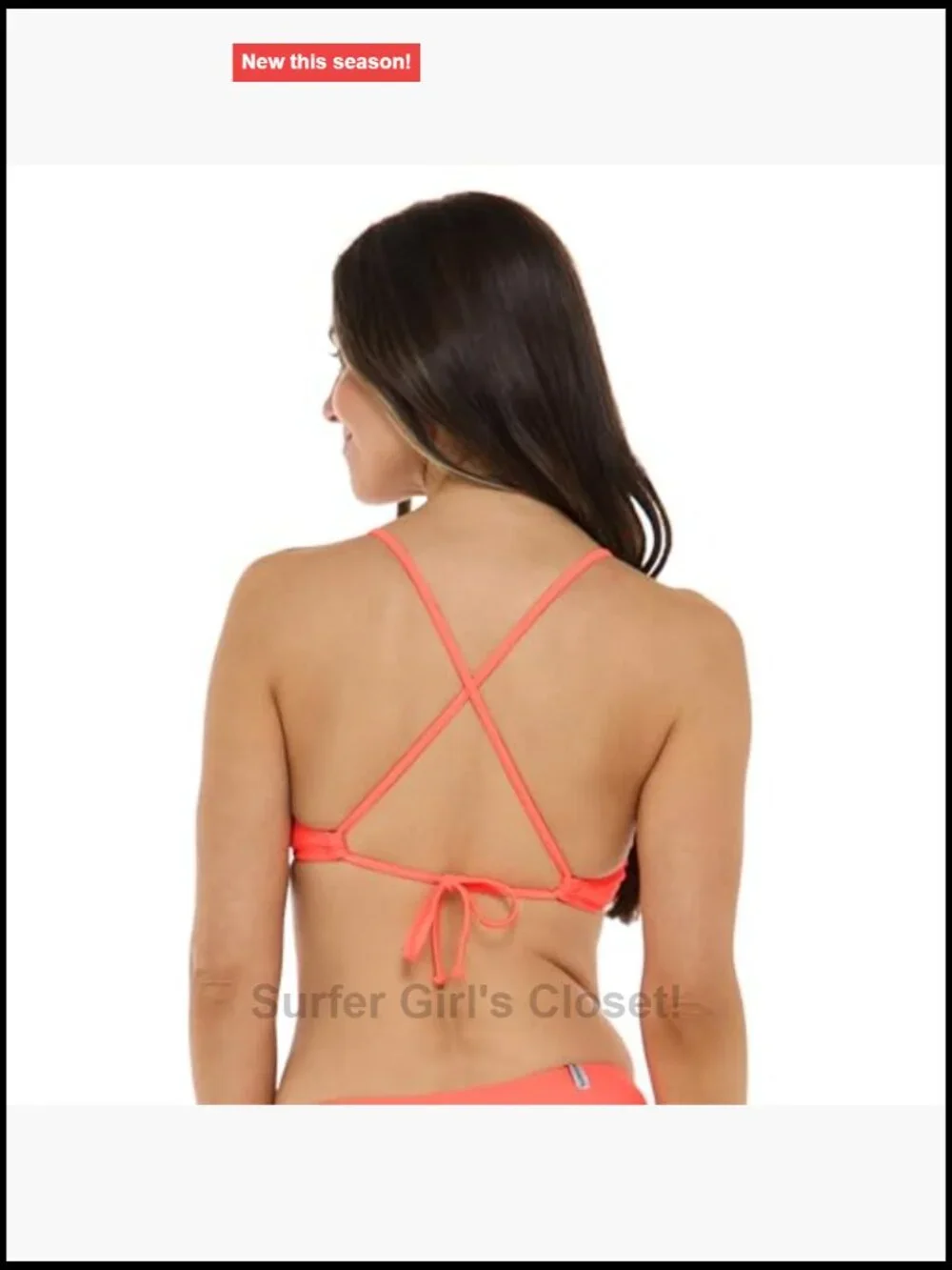 Underwire Bikini Top with Adjustable 2-Way Back, Removable Cups